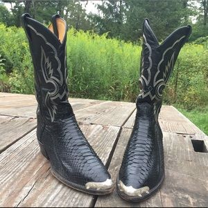Tony Lama Black Python